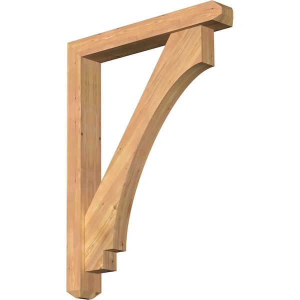 Ekena Millwork Imperial Craftsman Smooth Bracket w/ Offset Brace, Western Red Cedar, 5 1/2"W x 36"D x 48"H BKT0604X36X48IMP04SWR - main